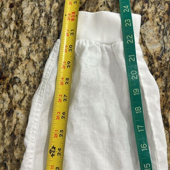 Tommy Hilfiger Linen White Drawstring Waist Jogger Pants Size M - Picture 7 of 8